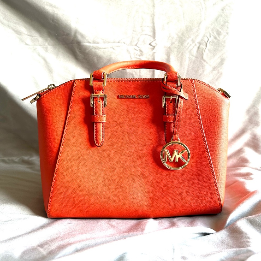 NWOT Michael Kors Medium Poppy Orange